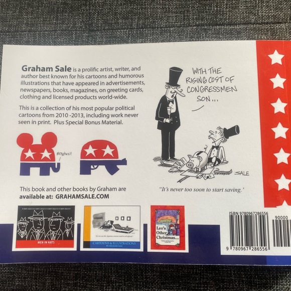 ⭐️Graham Sale⭐️Autographed copy of the 2013 edition of Political Cartoons - Picture 3 of 11